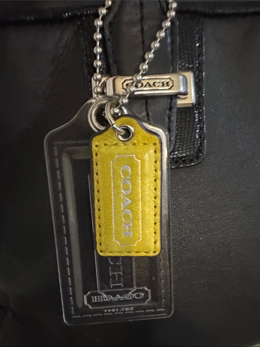 Coach Taylor Alexis black leather carry all